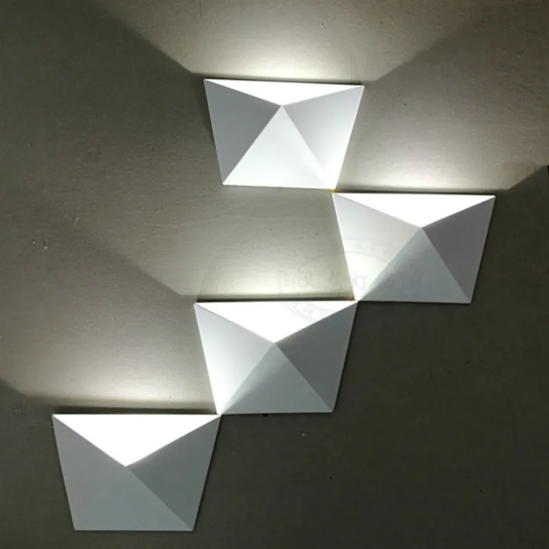 

Magic Diy Geometric Box Combination Aluminum Led Wall Lamp For Living Room Bedroom Aisle Bar Deco Porch Light 3w 80-265v 2077