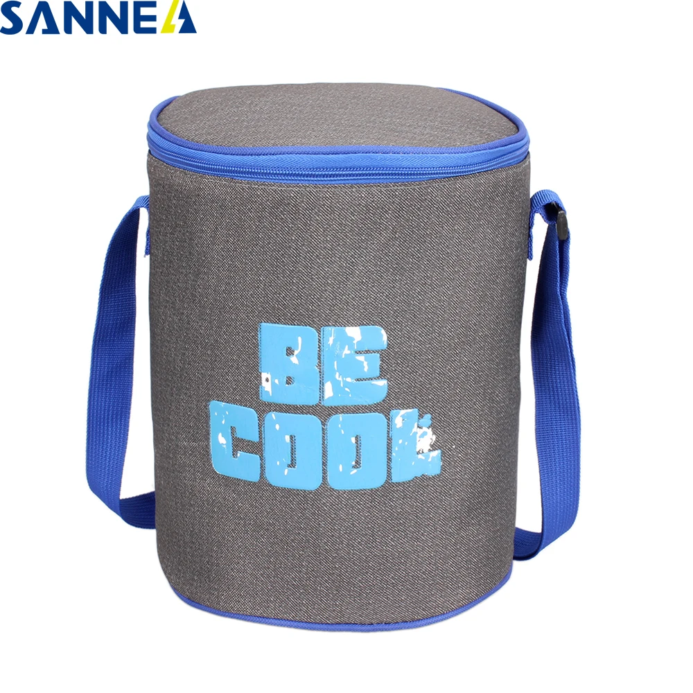 SANNE Fashion Cylindrical thermal lunch bag Tote cooler thermo