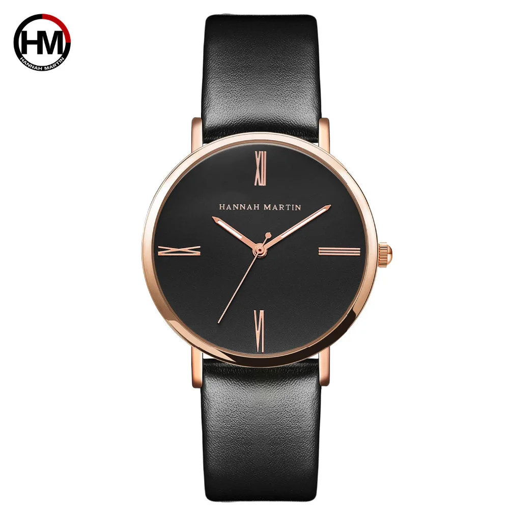 

Relogio Masculino Dropshipping Japan movement Genuine Leather simple design watch women Luxury quartz clock Ladies wrist watches