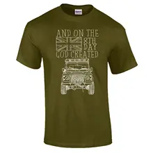 SKETCH 8th Day God Created Rover Farm Land Off Road Premium DTG забавная футболка