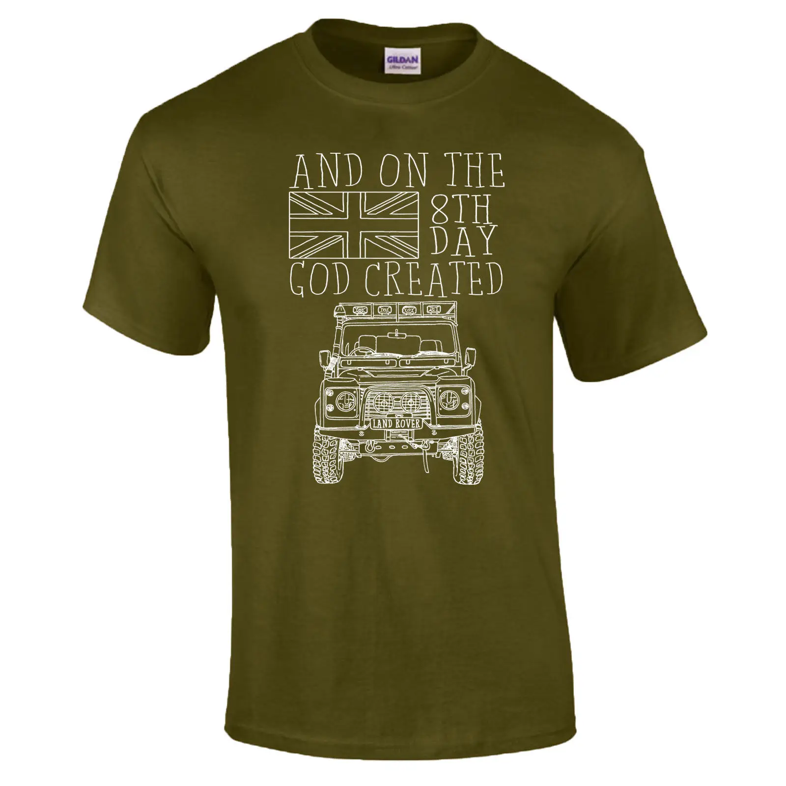 

SKETCH 8th Day God Created Rover Farm Land Off Road Premium DTG Funny T-Shirt