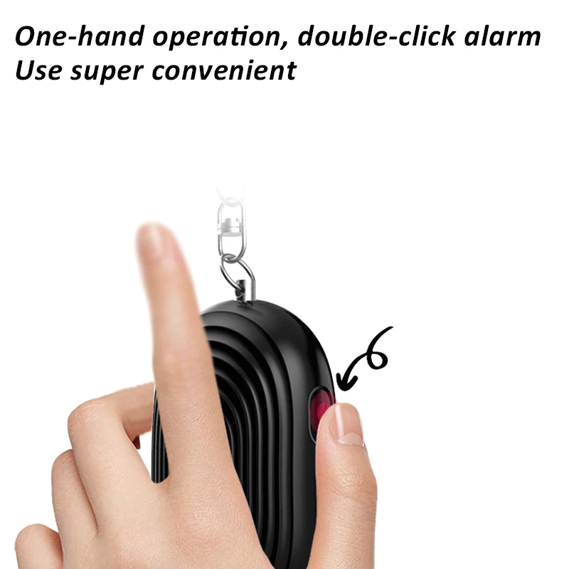 

Mini Self Defense Personal Alarm Keychain Emergency Alarm with LED Light for Women Children Elderly ASD88