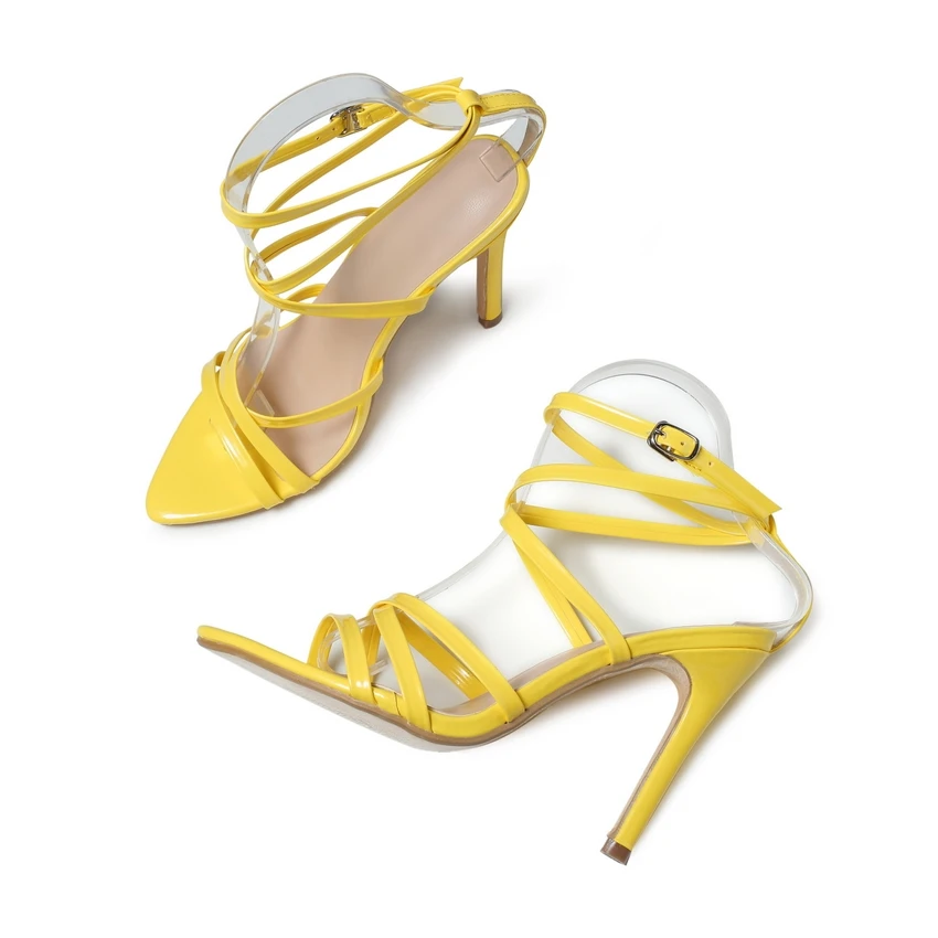 Г., летние женские босоножки на высоком каблуке пикантные босоножки с ремешками на лодыжках вечерние и свадебные туфли женские лакированные туфли на высоком каблуке