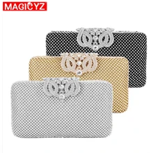 MAGICYZ женский клатч ручной работы Корона с алмазами сумка для банкета прямоугольная Свадебная вечерняя сумка женская сумка