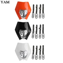 Motorcycle Bike Head Light Motocross Universal Headlight BA20D Bulb For KTM SMR Headlamp Drop shipping
