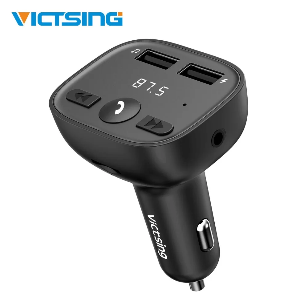 

VicTsing 268A Bluetooth FM Radio Transmitter Hands-Free Calling Wireless Adapter Car Kit With HiFi Stereo Sound&Voice Navigation
