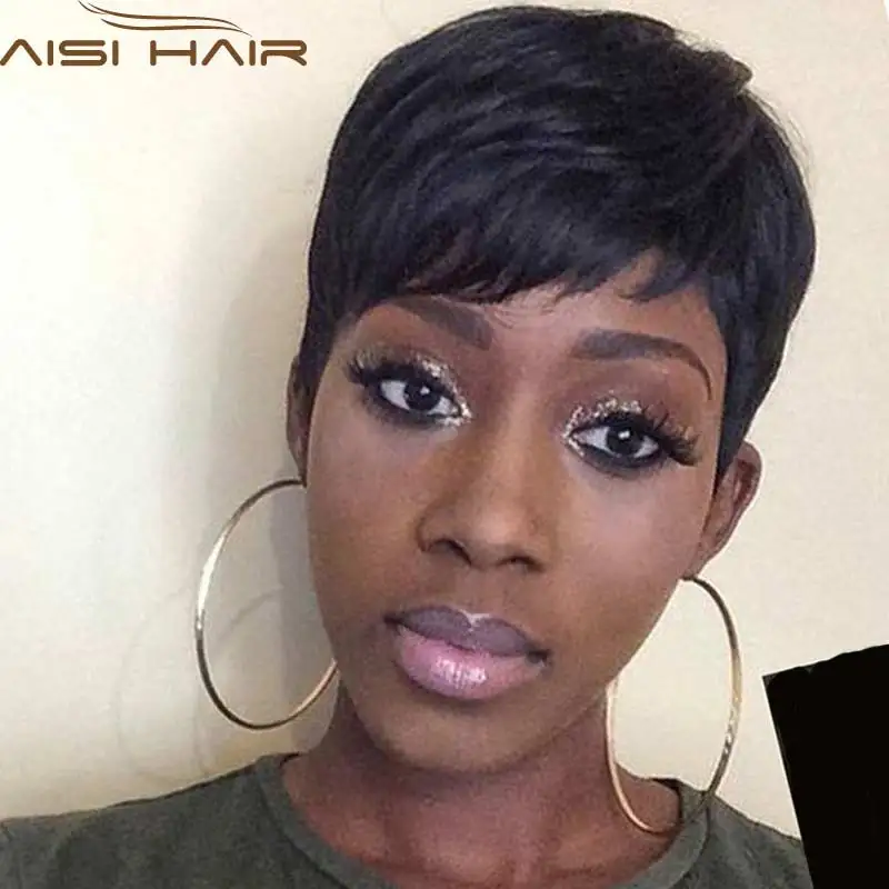  Female Wig Short Straight Black Wigs for Black Women Cheap Short Black Wig Heat Resistant New Arrival Short Straight Hair 