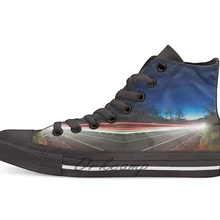 Я ездил всю ночь Дизайн Повседневная парусиновая обувь на заказ Прямая