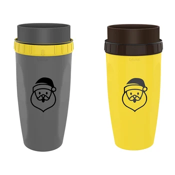 

Cute Santa Claus/Panda Lidless Plastic Sippy Cup Christmas Theme Children Innovative Mugs Portable Casual