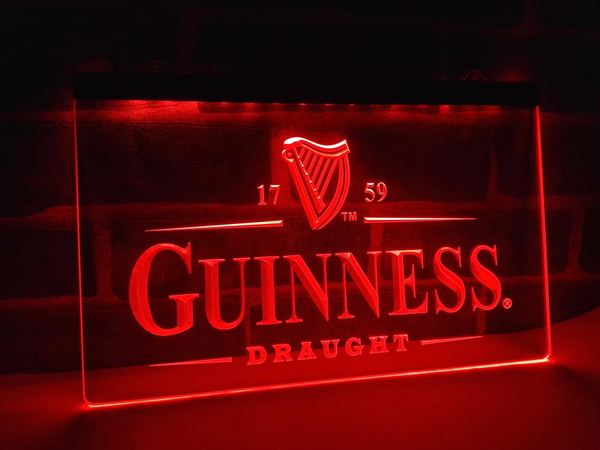 LE002-Guinness винтажный светодиодный неоновый светильник с логотипами для пивного бара