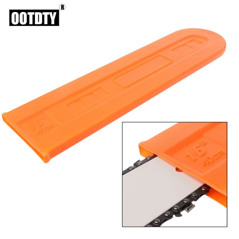OOTDTY 16" Orange Chainsaw Bar Cover Guide Plate Protector Chain Guard Case for Agriculture Supplies Accessories