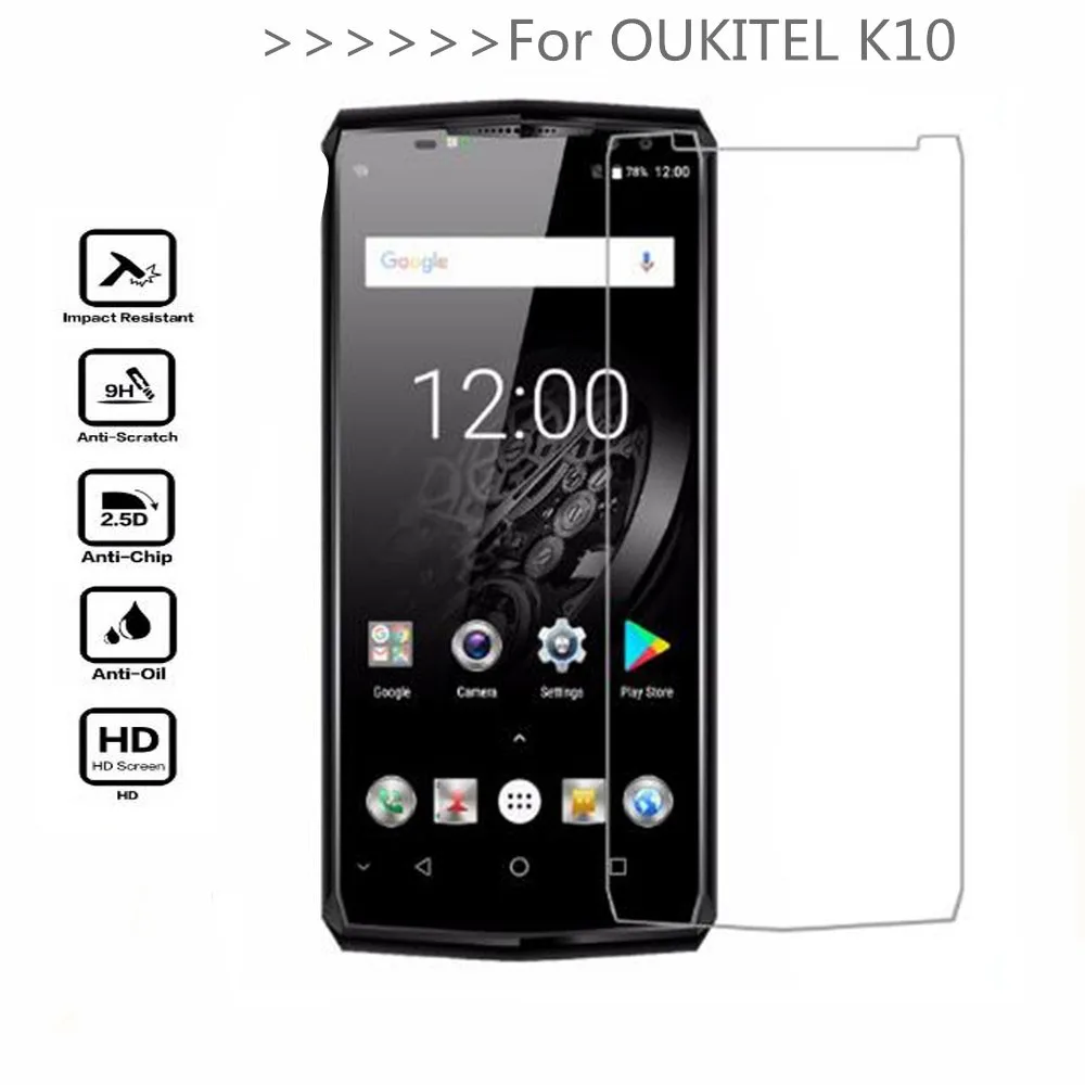 

Tempered Glass For OUKITEL K10 Screen Protector 9H 2.5D Phone Protection Film Protective Glass For OUKITEL K10