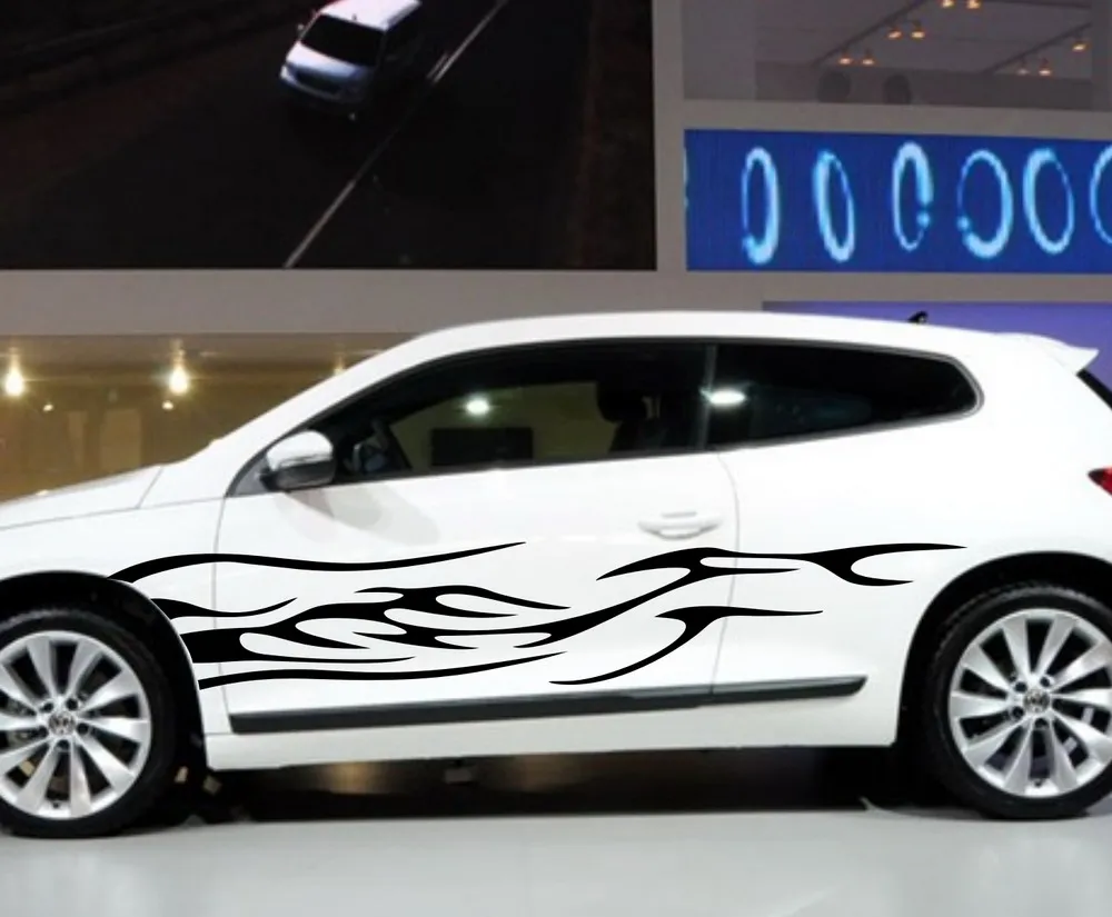 Garis Garis Balap Olahraga 88 Pintu Mobil Stiker Decals Untuk