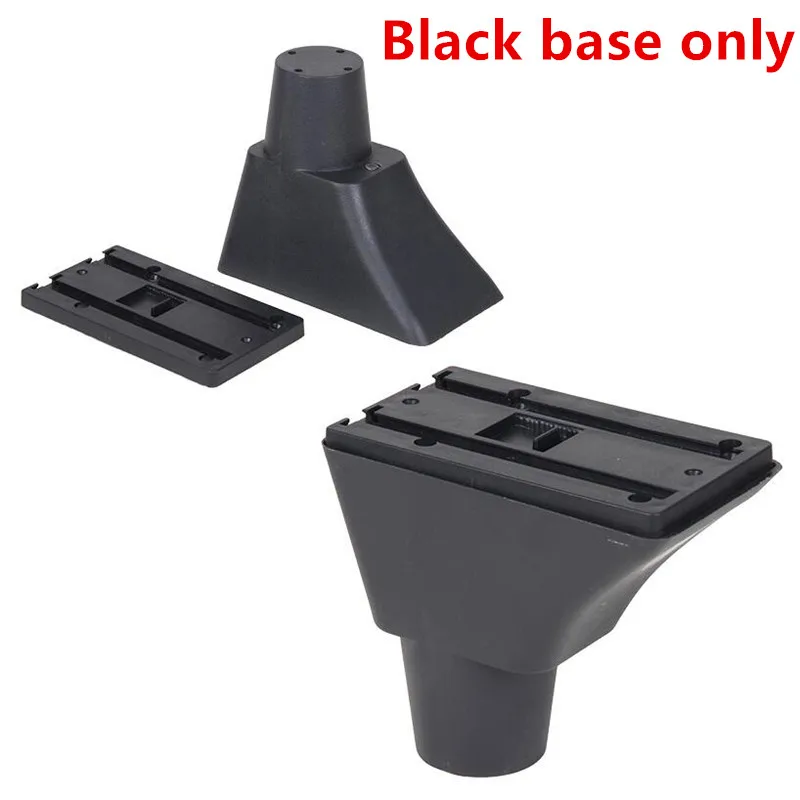 Для Renault Sandero Stepway подлокотник коробка центральный магазин содержание коробка для хранения подлокотник коробка USB интерфейс - Color Name: Black base only