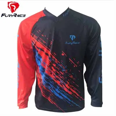 Фурия Race Для мужчин MTB DOWNHILL jersey100% полиэстер Мотокросс футболка мотоциклетные Велоспорт Велосипедный Спорт Майки велосипед Roupa Костюмы - Цвет: FRJ0029