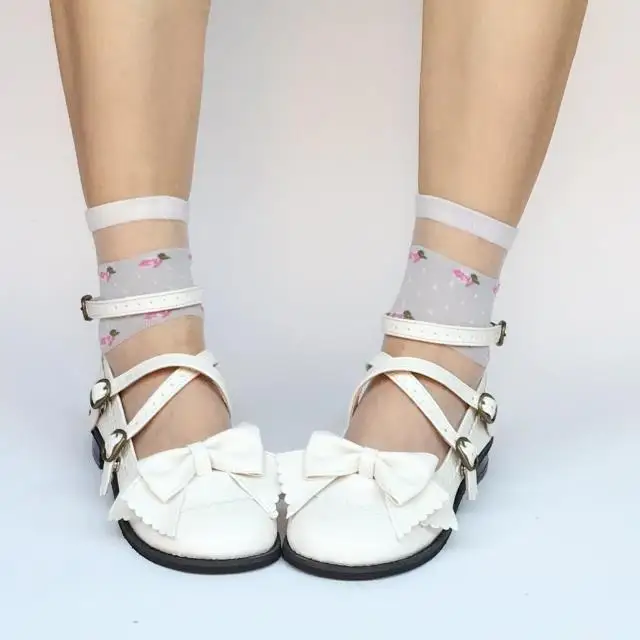 Japanese-Harajuku-Women-White-Low-Chunky-Heels-Sweet-Round-Toe-Bow-Princess-Lolita-Shoes-Kawaii-School-Girls-Shoes-5