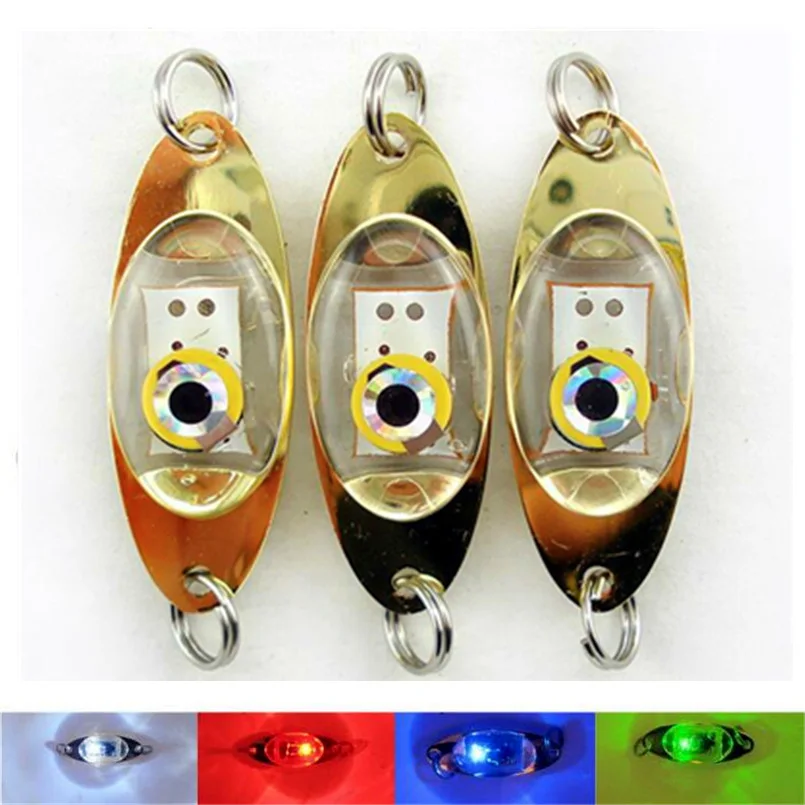 

2018 NEW 5pcs LED Fishing Lure 6cm 11g Fish Flash Lamp Blink Fishing Tackle Metal Spoon Lure Light Fishing Wobblers