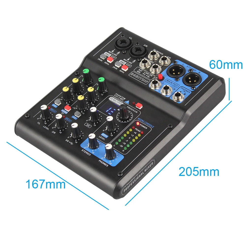 Новинка! Профессиональный мини Караоке-микрофон микшер 6 каналов 8 каналов USB звуковая карта 16 DSP звуковое консольное оборудование DJ