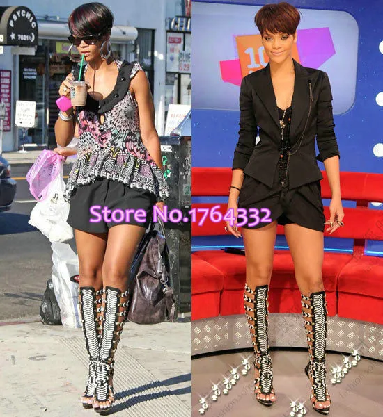 open toe knee high boots outfits