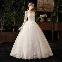2023 Full Sleeve Lace Wedding Dresses New Luxury Muslim Ball Gown Wedding Dress Custom Made Vestido De Noiva - Image 3