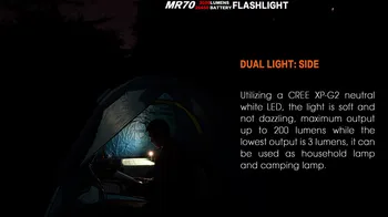 

JIGUOOR MR70 Rechargeable Flashlight XHP70.2 CW / XP-G2 NW LED max. 3500lm beam throw 248m outdoor torch + 26650 5500mAh battery