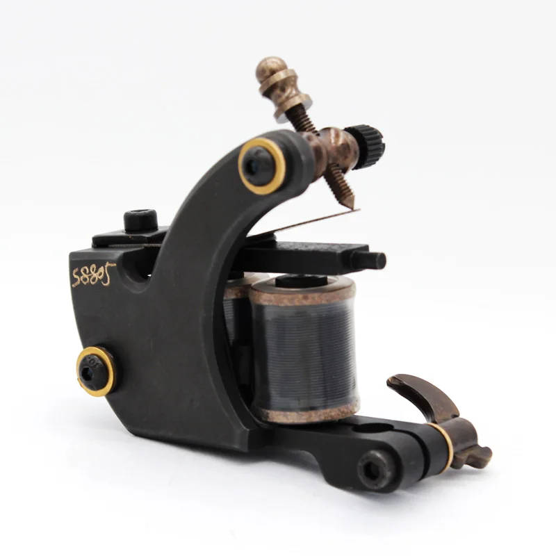 

Copper Handmade Tattoo Machine Shader Dual 12 Wrap Coils for Tattoo Gun Supplies#PM042