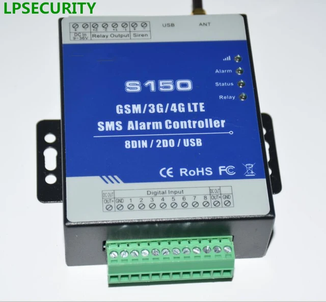 GSM RTU controller S150 GSM home Automation burglar alarm with Android/ios APP NC/NO/End of line type,dry contact 1