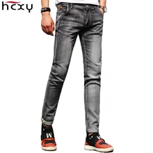 Мужские джинсы, модные брендовые узкие джинсовые штаны для мужчин, прямые Слаксы, качественные мужские джинсы, брюки больших размеров
