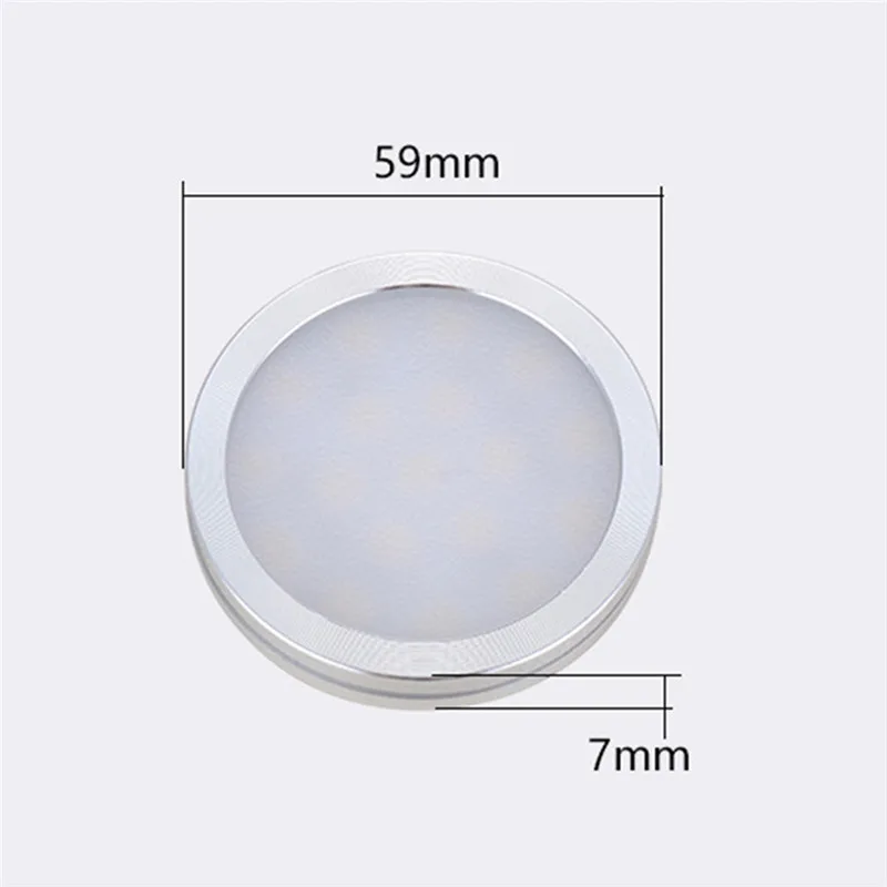 LAIDEYI 6 шт. Светодиодная лампа для шкафа 12 в мебельный шкаф круглый LED RV витрина дома
