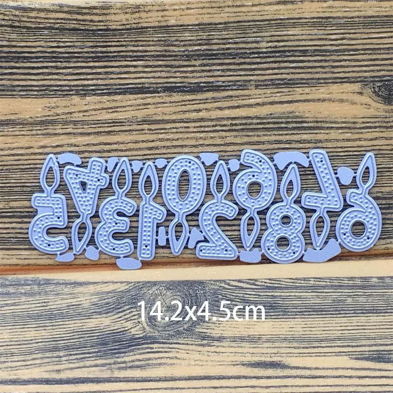 Universal Die Cut Tool Thin Metal Emboss Birthday Candle Anniversary numbers 0-9
