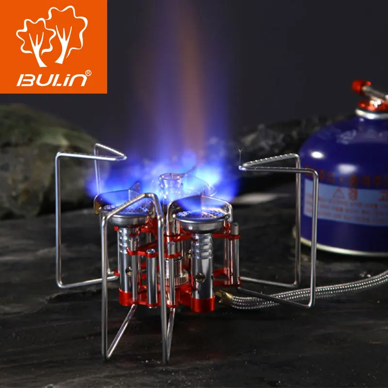 5800 Вт портативная трехконфорочная плита из алюминия и нержавеющей стали, газовая плита для кемпинга, складная Бутановая печь, BL100-B6-A
