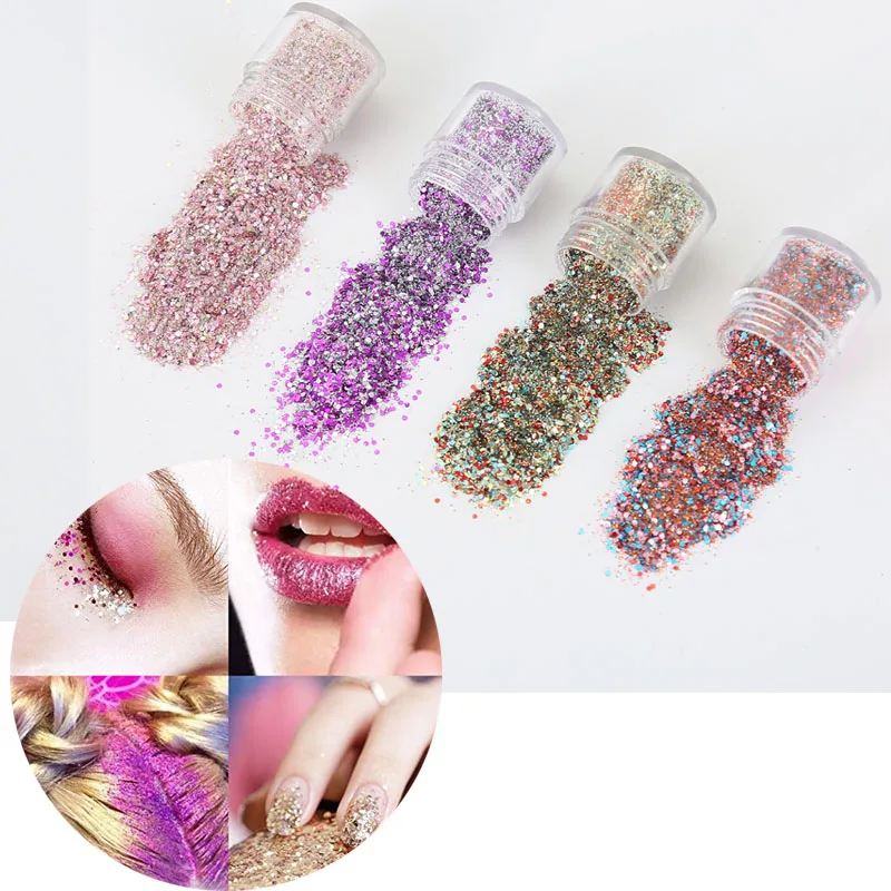 Nail Art Блеск 3 г/кор. 3d-блеск для ногтей 8 цветов ногтей порошок с блестками порошок для ногтей искусство блестящие украшения