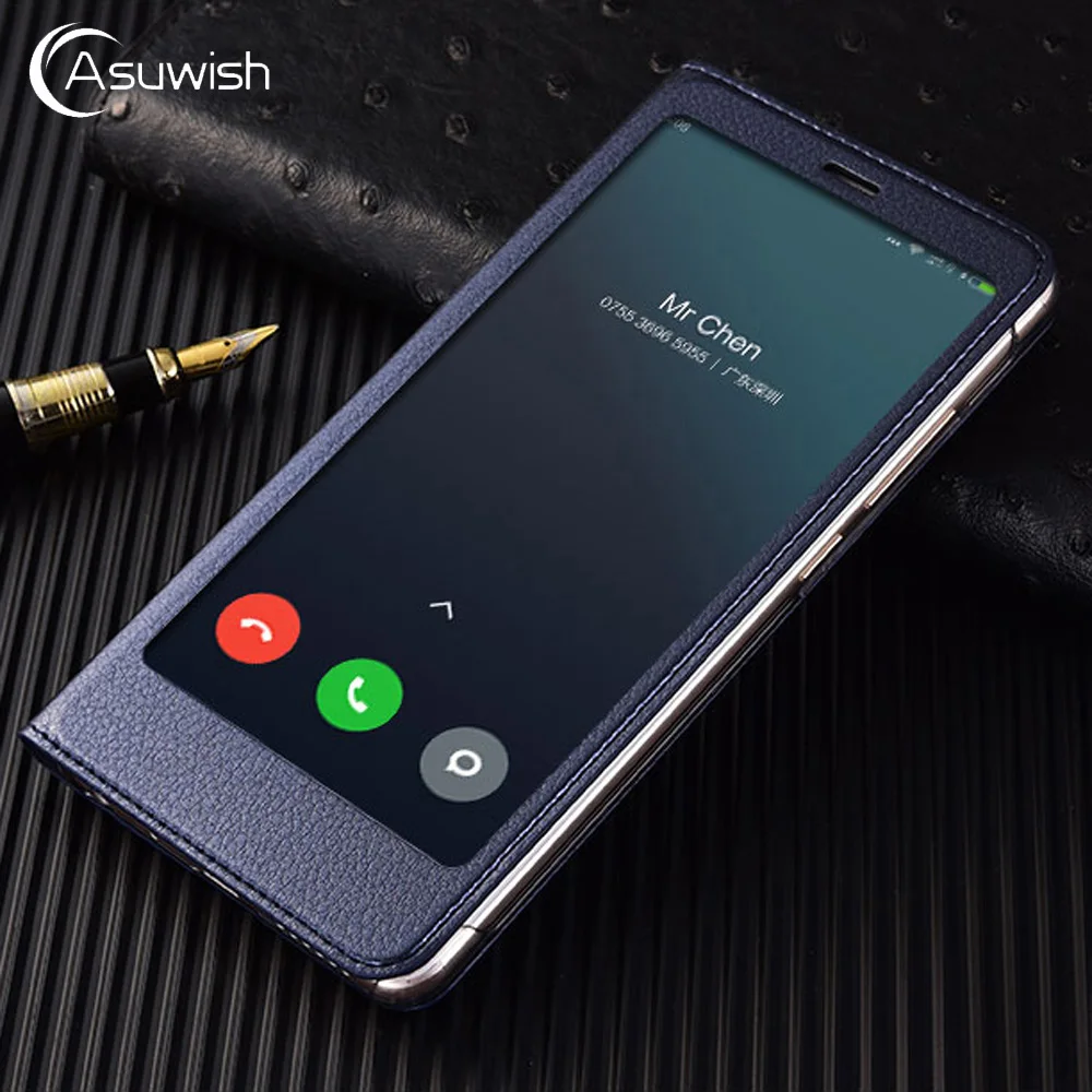 Роскошный кожаный флип чехол для телефона Xiaomi Redmi Note 5 Note5 Pro 5pro прозрачный с