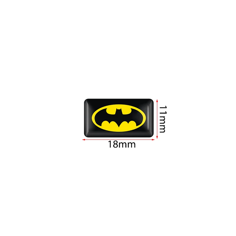 10Pcs 3D Batman Decorative Stickers Notebook Motor Stickers Decal Fridge Waterproof Sticker for Car Steering wheel Emblem