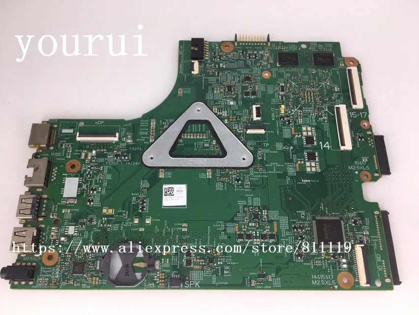 Yourui HHVFV 0HHVFV CN для ноутбука Dell Latitude 3442 3542 материнской платы с процессором i3 4005u