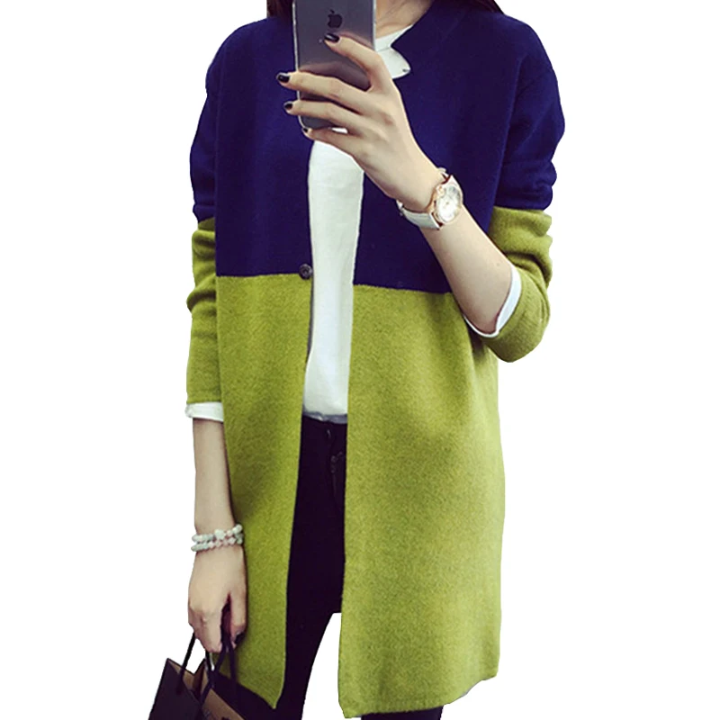 Women 2016 Spring Autumn Winter Jacket Coat Long Sleeve Slim Crochet Knit Women Sweater Cardigan Winter