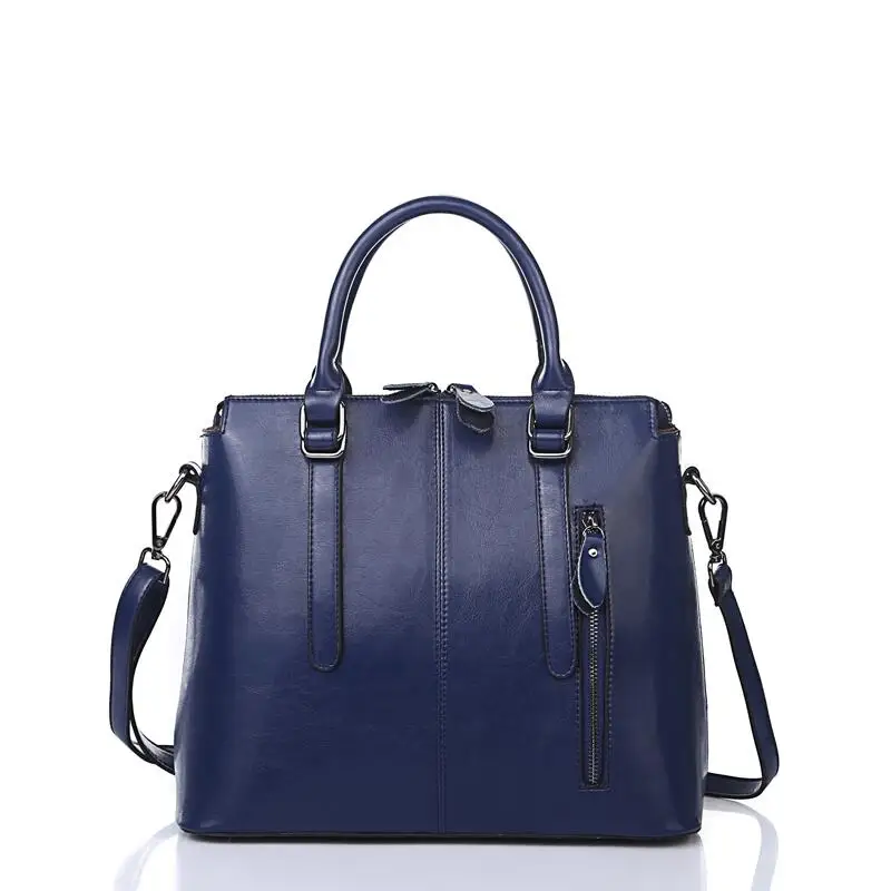 Женская сумка из натуральной кожи, женская сумка через плечо, женская сумка через плечо, роскошные дизайнерские сумки через плечо для женщин - Цвет: Синий