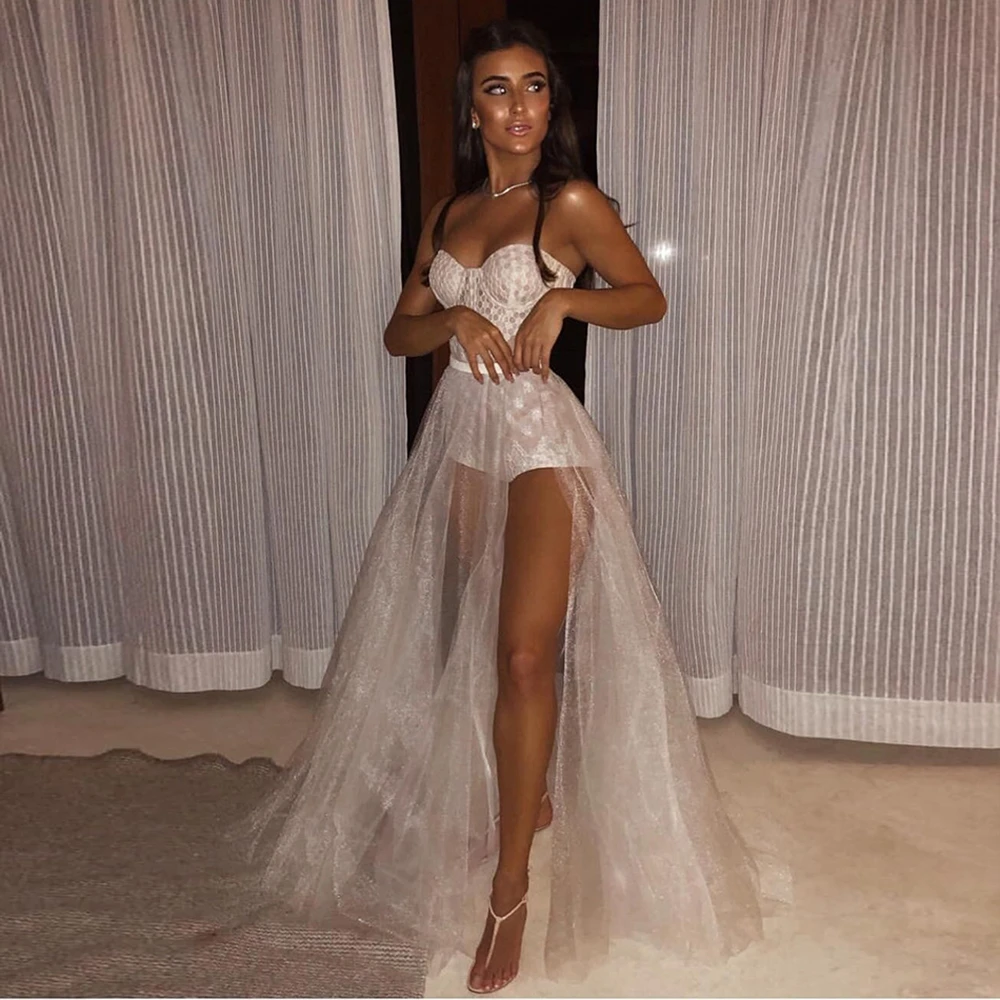 

2019 Fashion White Women Sexy Mesh Long Maxi Celebrity Evening Party Strapless Bandgae Dress Hollow Out Vestidos