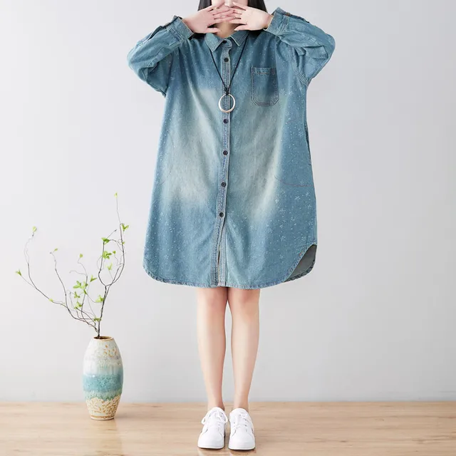 jean dress with cardigan