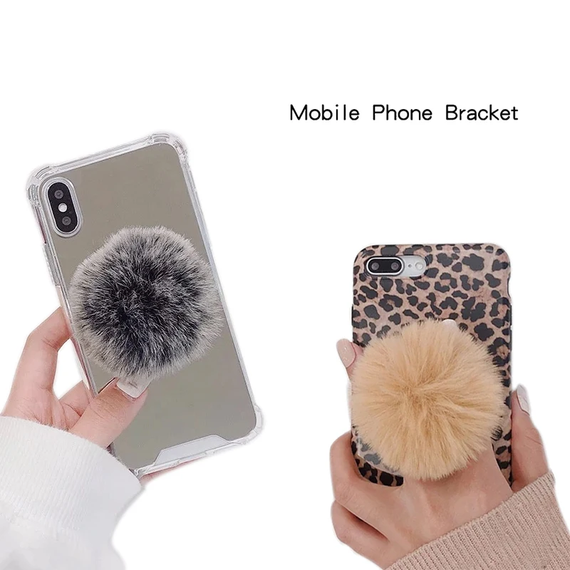 

Phone Bracket lazy mobile phone seat accessories cute plush colorful adjustable phone tablet desktop stand finger holder sockets