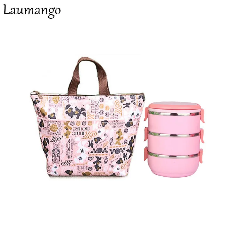

Laumango Portable Cooler bag Hand Carry Thermal Food Picnic bags Keep food Fruit fresh multifunction Oxford insulation lunch box