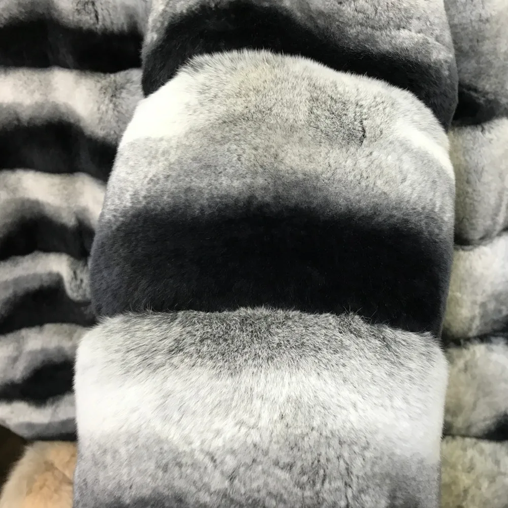 Hiver Long Lapin Qualité Réel Chaud Manteau Automne Rex Femmes Veste Fourrure Nouveau 2018 Style Grey De Nn0vw8Om