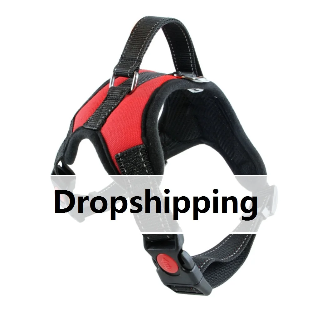 

S-XL 10Colors Adjustable Pet Reflective Tape Harness for Small Medium Large Dogs Pet Breathable Walking Hand Strap Dog Supplies