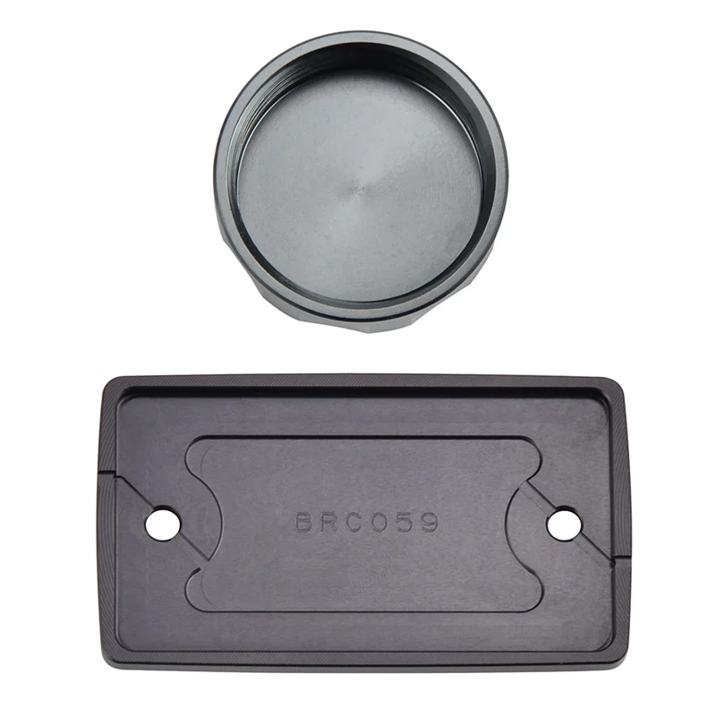 H2CNC Front Rear Brake Fluid Reservoir Master Cylinder Covers Caps Cases For SUZUKI V-STROM 250 V-STROM250 2017 Aluminum