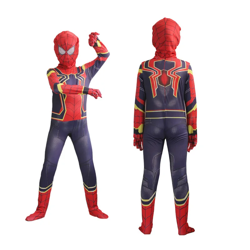 Boys Superhero Spiderman Party Costume Avengers Endgame Cosplay for Kids Zentai Halloween Carnival Super Hero Fancy Dress
