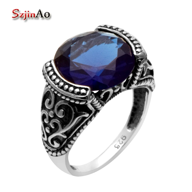 

Szjinao Fashion Jewellery Victoria Jewelry High Quality Sapphrie Wedding Ring 925 Sterling Silver Rings for Women