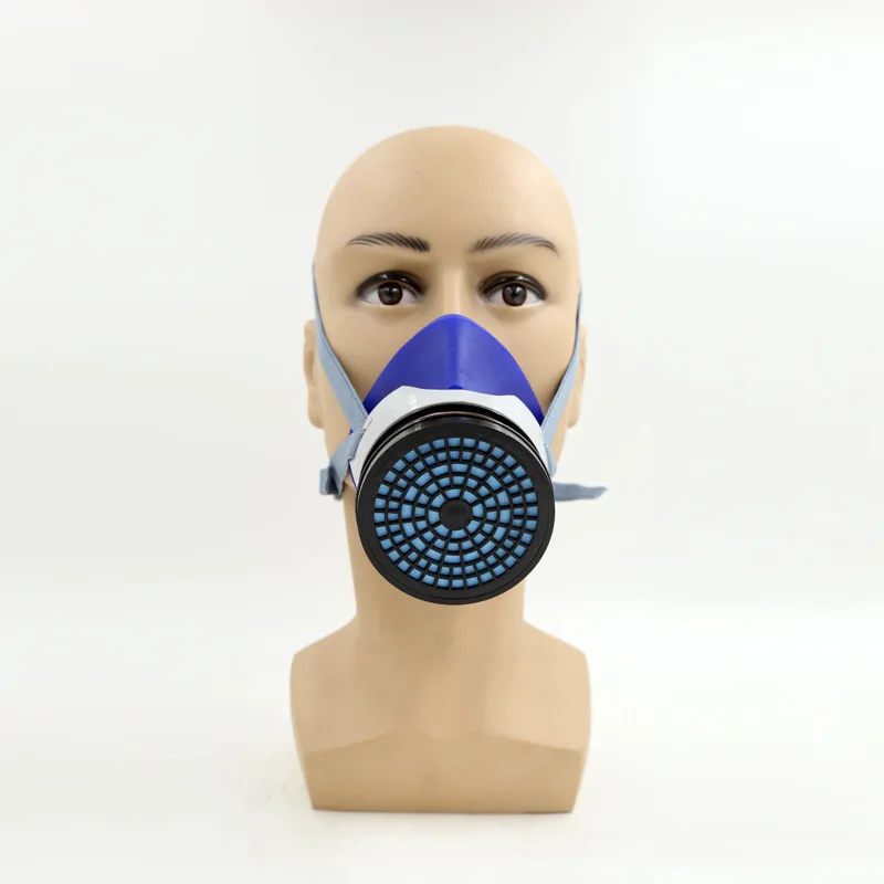 YIHU A-5 респиратор противогаз высокого качества синий резиновый Углеродный фильтр для маски краска спрей пестициды ядовитая газовая маска