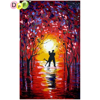 

DPF DIY Dancing water 5D home decor wall painting diamond mosaic square diamond painting cross stitch crafts diamond embroidery