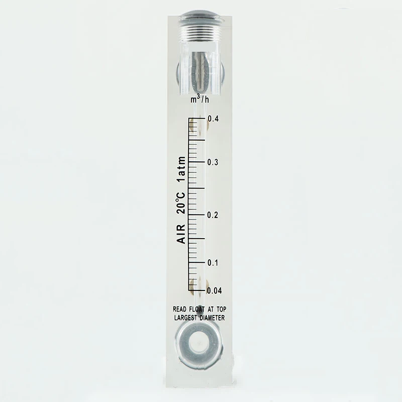 0,04-0,4 м3/ч 1/" с британской конической трубной наружной резьбой панель ПММА тип газа Поплавковый расходомер воздуха ротаметр расходомер без клапана управления