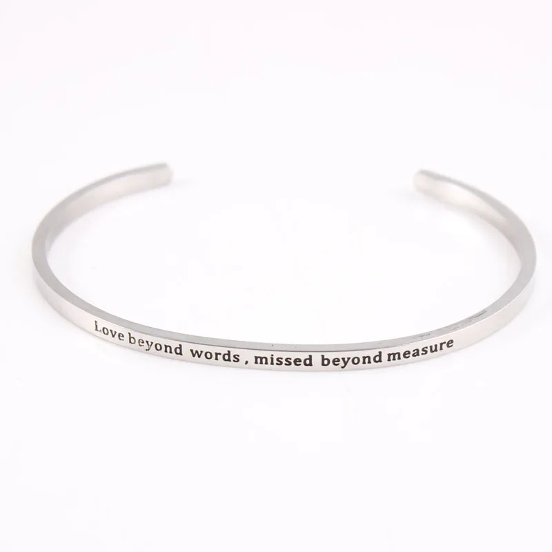 Браслет из нержавеющей стали с гравировкой серебро 2017 пробы|bracelet bangle for women|bangles